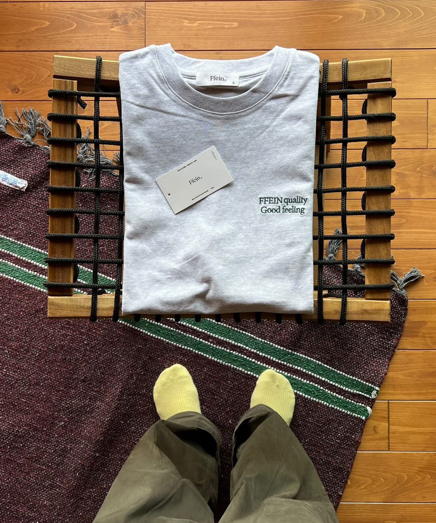 ワンポイントロゴ刺繍 TEE ホワイト