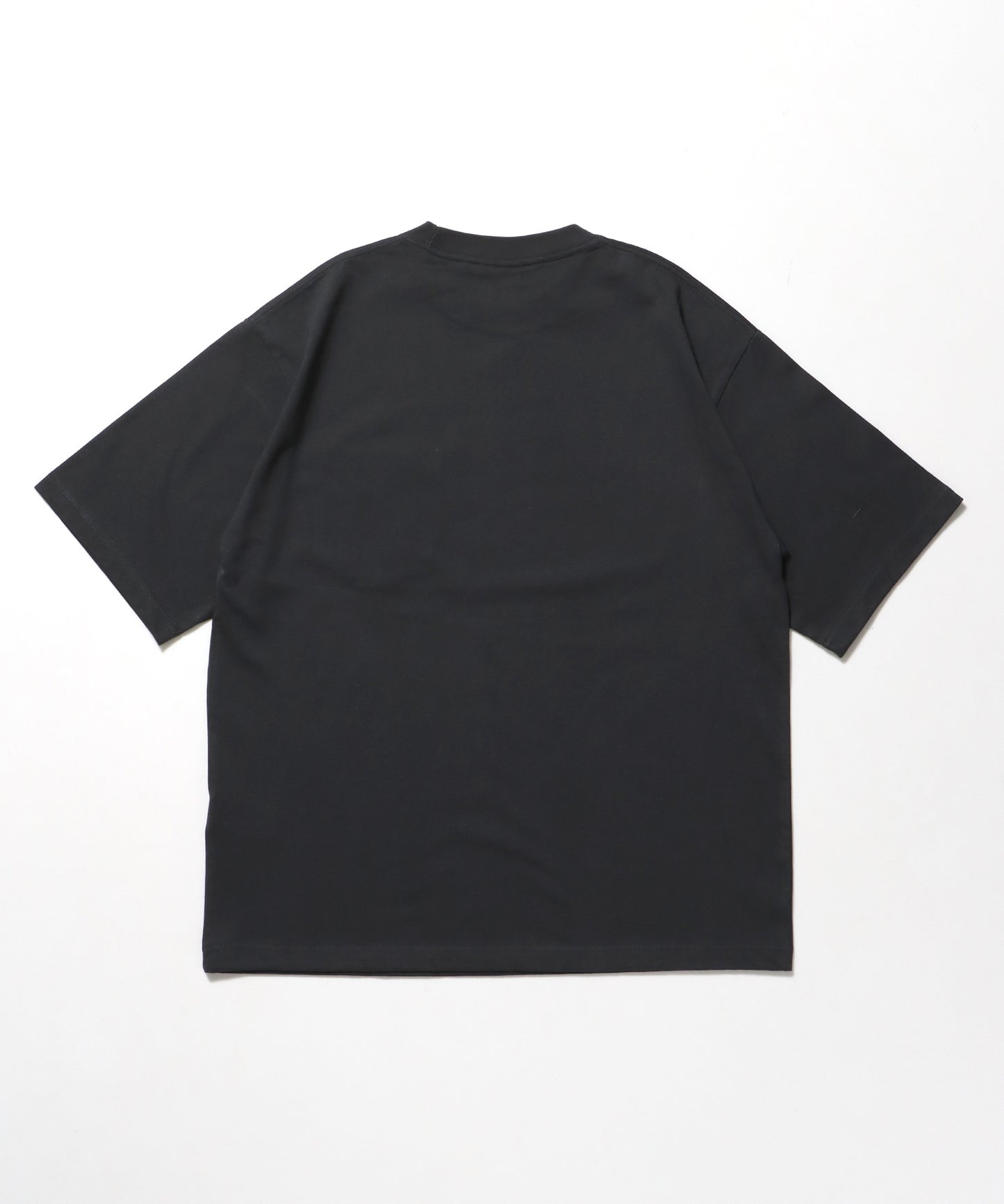 BIG POCKET TEE ZF / ポケット 半袖 ワンポイント ワイドシルエット ヘビーウエイト クルーネック チャコール