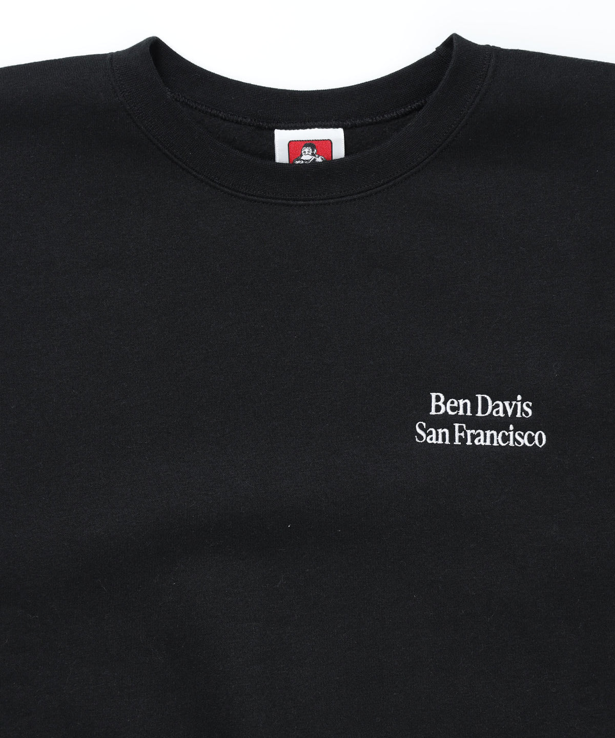 BD SWEAT CREW / スウェット クルーネック 裏起毛 ワンポイント刺繍 リサイズ ユニセックス ブラック