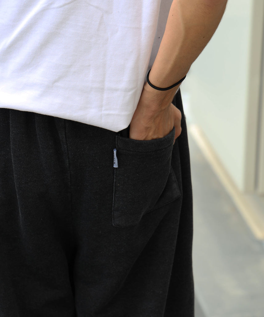 ダブルニーバギースウェットパンツ 12oz / ダブルニー スウェット 裏毛 パンツ リベット チャコール