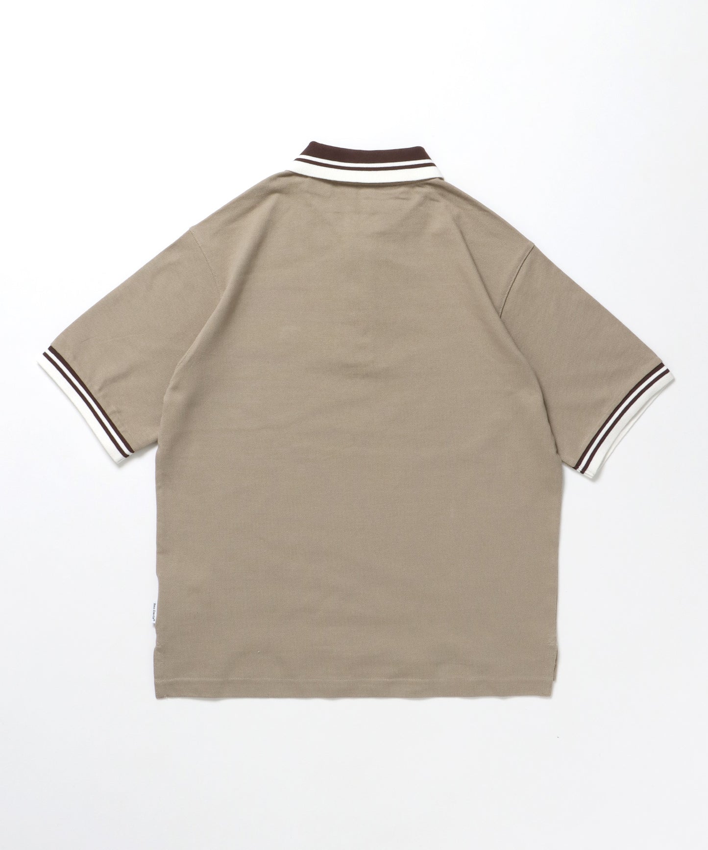 CROPPED POLO SHIRT / ポロシャツ 半袖 ワンポイント 短丈 サンドベージュ