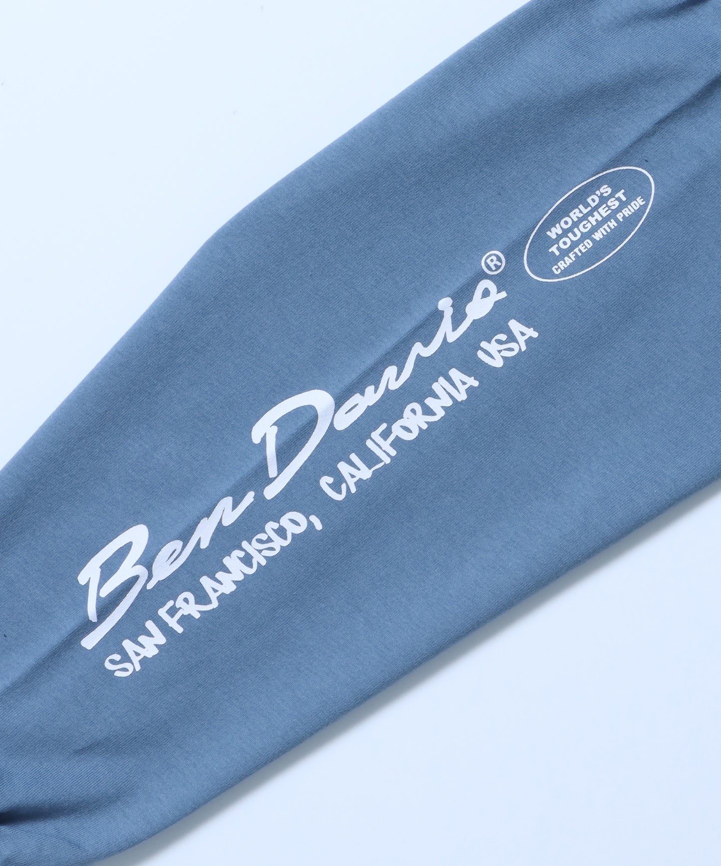 BUBBLE L/S TEE[WIDE] / ロンT 長袖 ワンポイント ワイドシルエット ブルーグレー