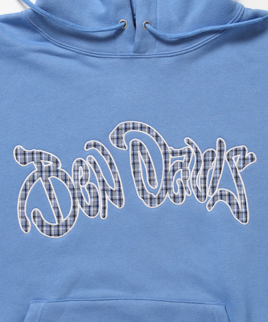 Design Pullover P/K / プルパーカー フード デザイン 裏起毛 ユニセックス スカイブルー