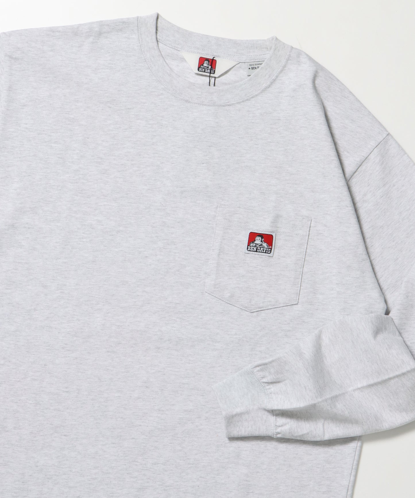 L/S POCKET TEE[REG] / ロンT 長袖 ワンポイント レギュラーサイズ ポケット アッシュグレー