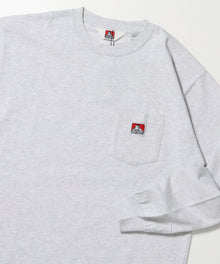 L/S POCKET TEE[REG] / ロンT 長袖 ワンポイント レギュラーサイズ ポケット アッシュグレー