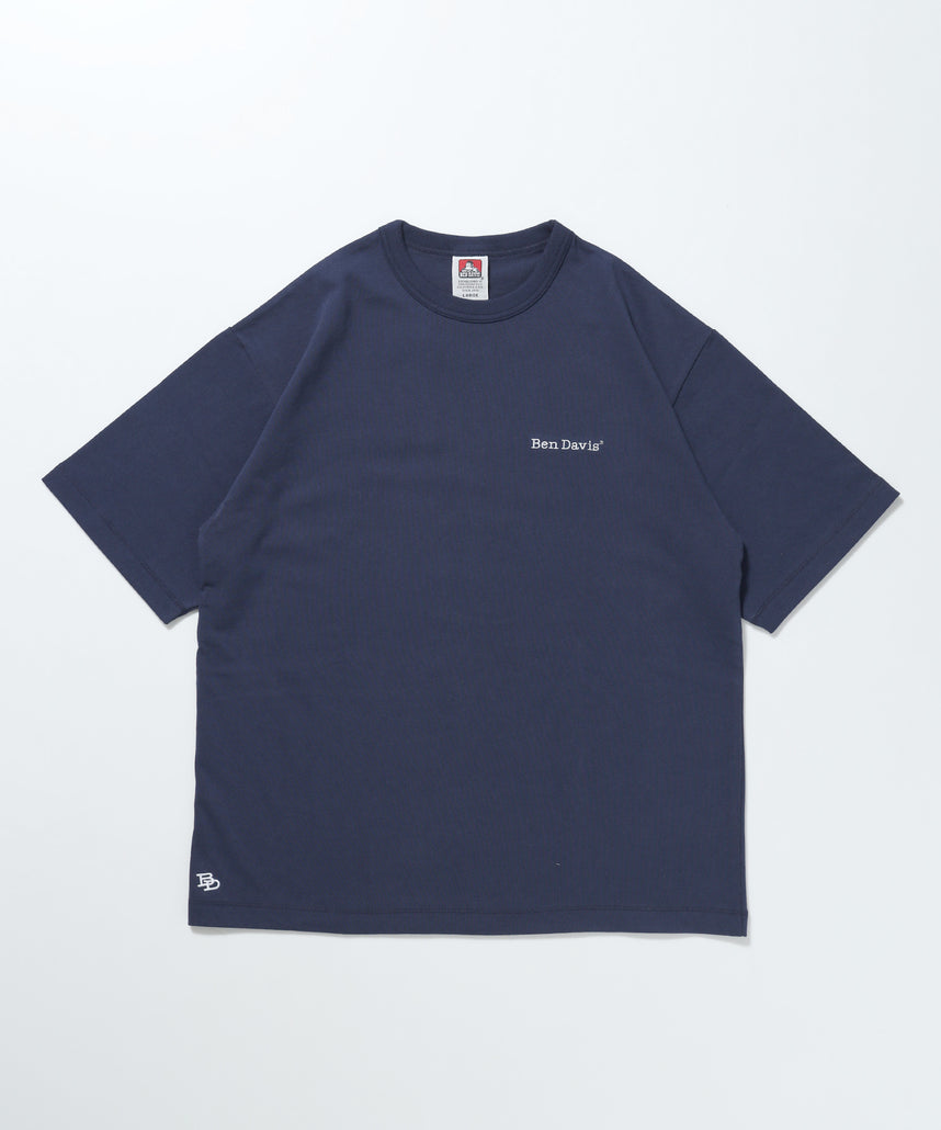 BEN'S EMB TEE / スケーター ワンポイント Tシャツ シンプル スクウェアロゴ 刺繍 半袖 ダークネイビー