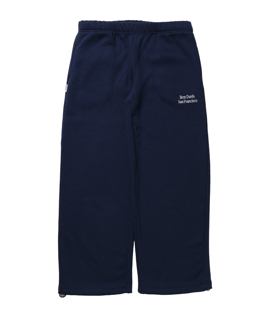 WIDE CURVE SWEAT PANTS / スウェットパンツ ワイドシルエット ルーズ ユニセックス ネイビー