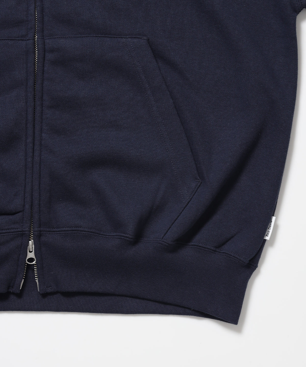 HEART CHENILLE ZIP HOODIE / ジップパーカー フード ハート チェニール 刺繍 裏起毛 ユニセックス ネイビー