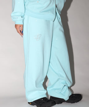 グリッタースウェットパンツ / SQNZ GLITTER SWEAT PANTS ターコイズ