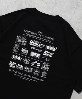 企業ロゴプリントTシャツ ブラック