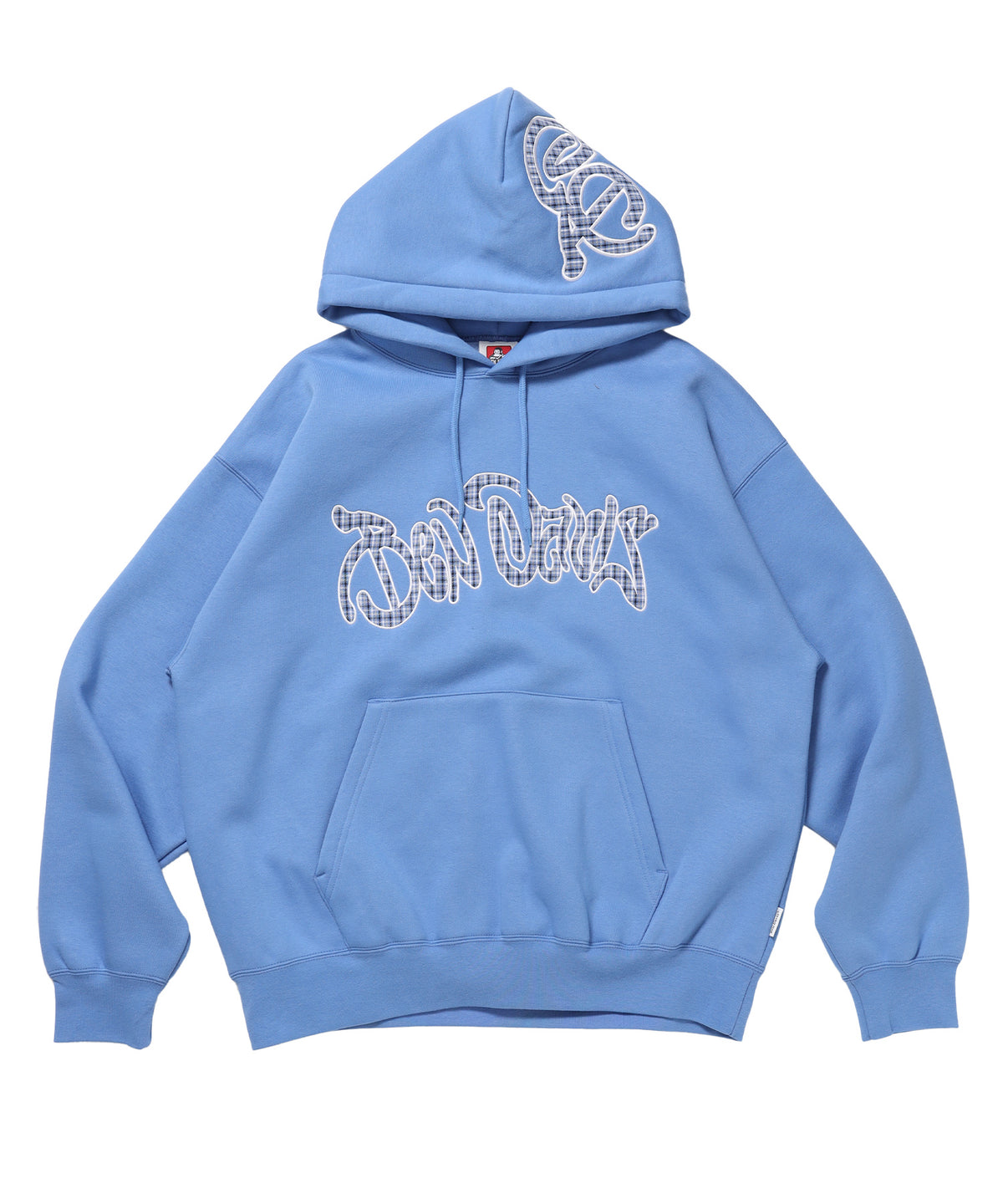 Design Pullover P/K / プルパーカー フード デザイン 裏起毛 ユニセックス スカイブルー