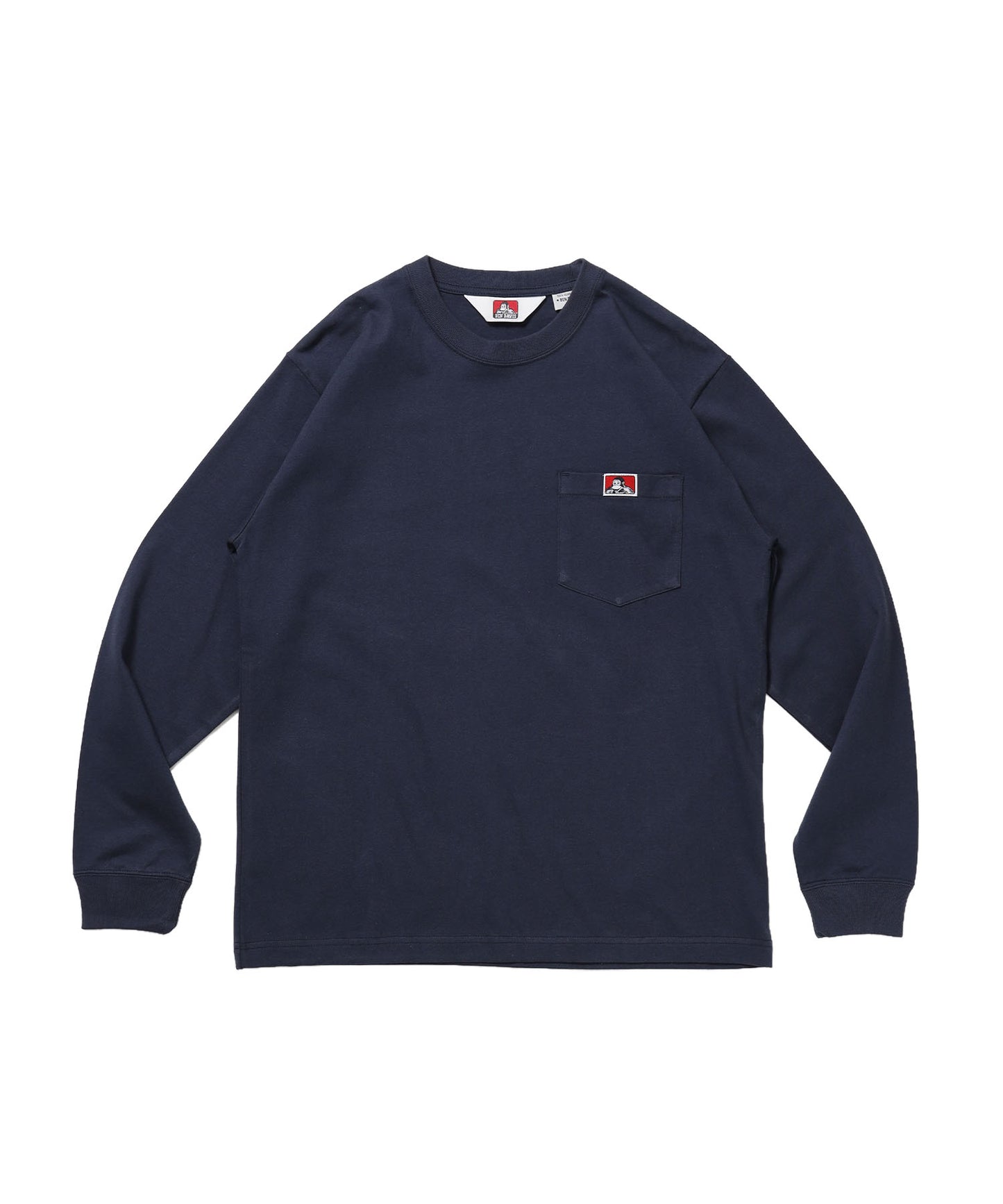 L/S POCKET TEE (REG) / ユニセックス ロングスリーブ ポケットT レギュラーフィット 長袖 ワンポイント ネイビー