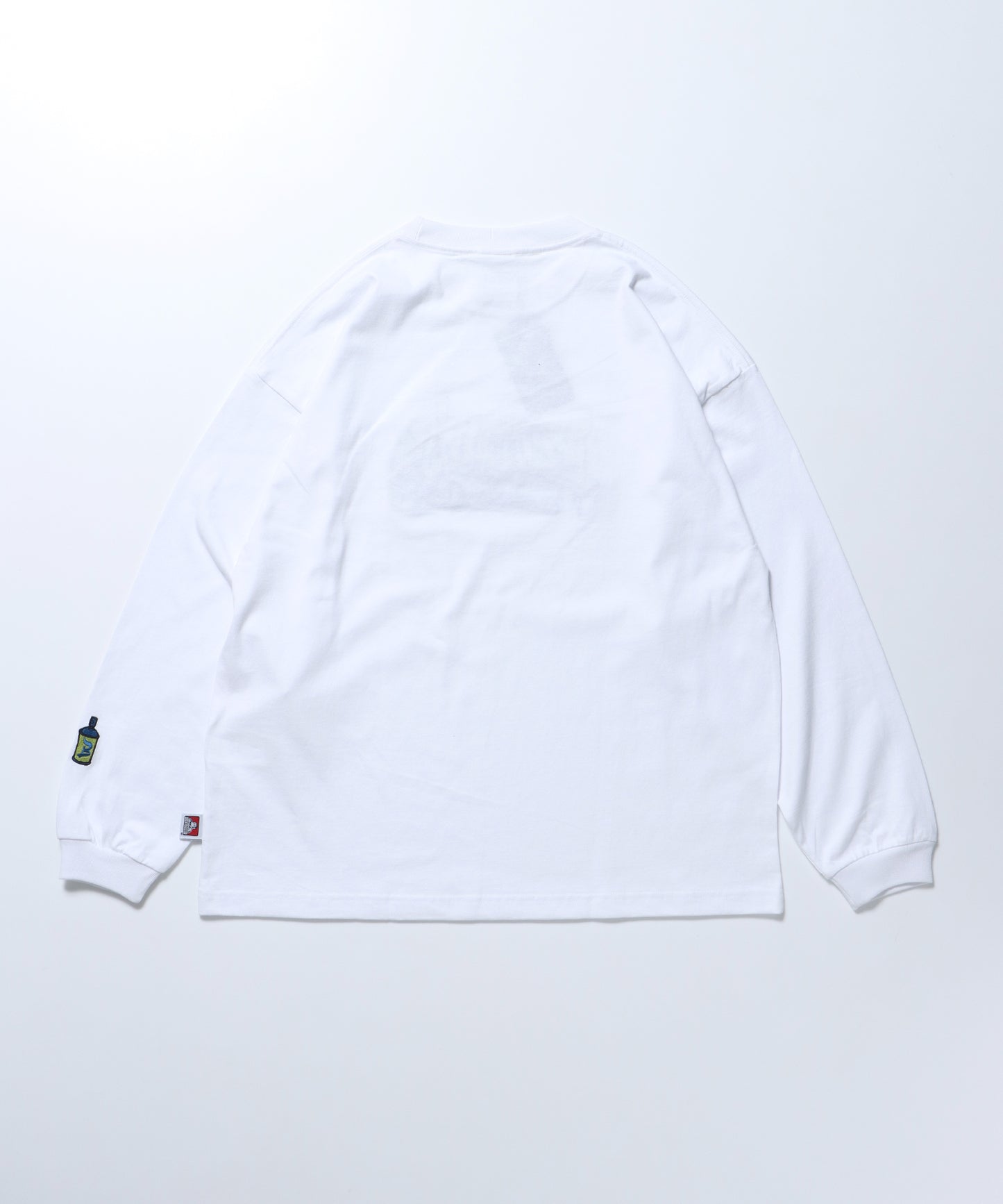 SPRAY ART EMB L/S TEE WIDE / ロンT 長袖 刺繍 ビックサイズ ホワイト