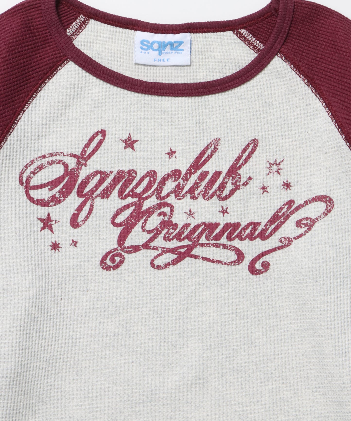 ※WEB限定 /  エンジェルプリントサーマルロンT / sqnz angel thermal ワイン