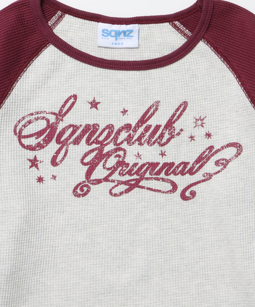 ※WEB限定 /  エンジェルプリントサーマルロンT / sqnz angel thermal ワイン