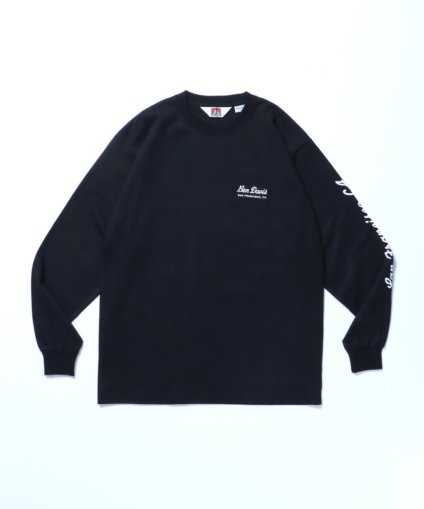 SPONSORED L/S TEE[REG] / ロンT 長袖 ワンポイント レギュラーサイズ ロゴ ブラック