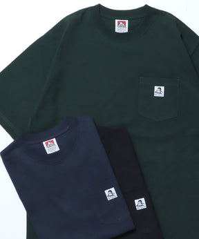 BIG POCKET TEE / ポケット 半袖 ワンポイント ワイドシルエット ヘビーウエイト クルーネック ダークグリーン