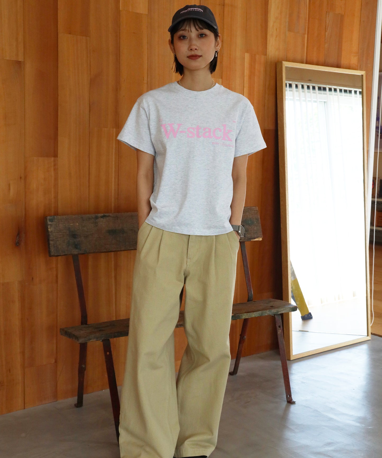 モデル：H163 Size:S アッシュグレー