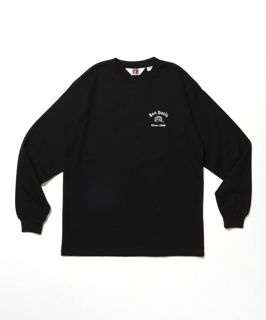 THEATER EMBRO L/S TEE[REG] / ロンT 長袖 ワンポイント レギュラーサイズ 刺繍 ブラック