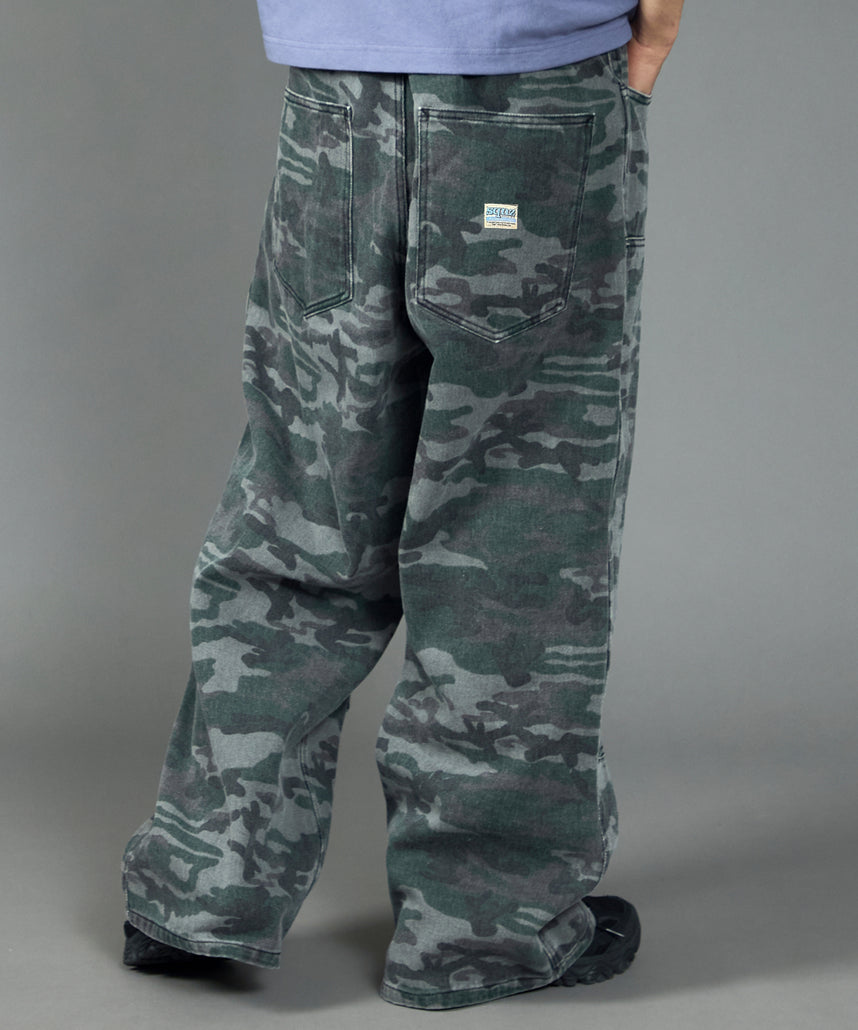 sqnz（エスキュンズ）】 リアルツリーパンツ ダブルニー 刺繍 キャンバス素材 SEQUENZ（シークエンズ）】sqnz double knee pants / パンツ