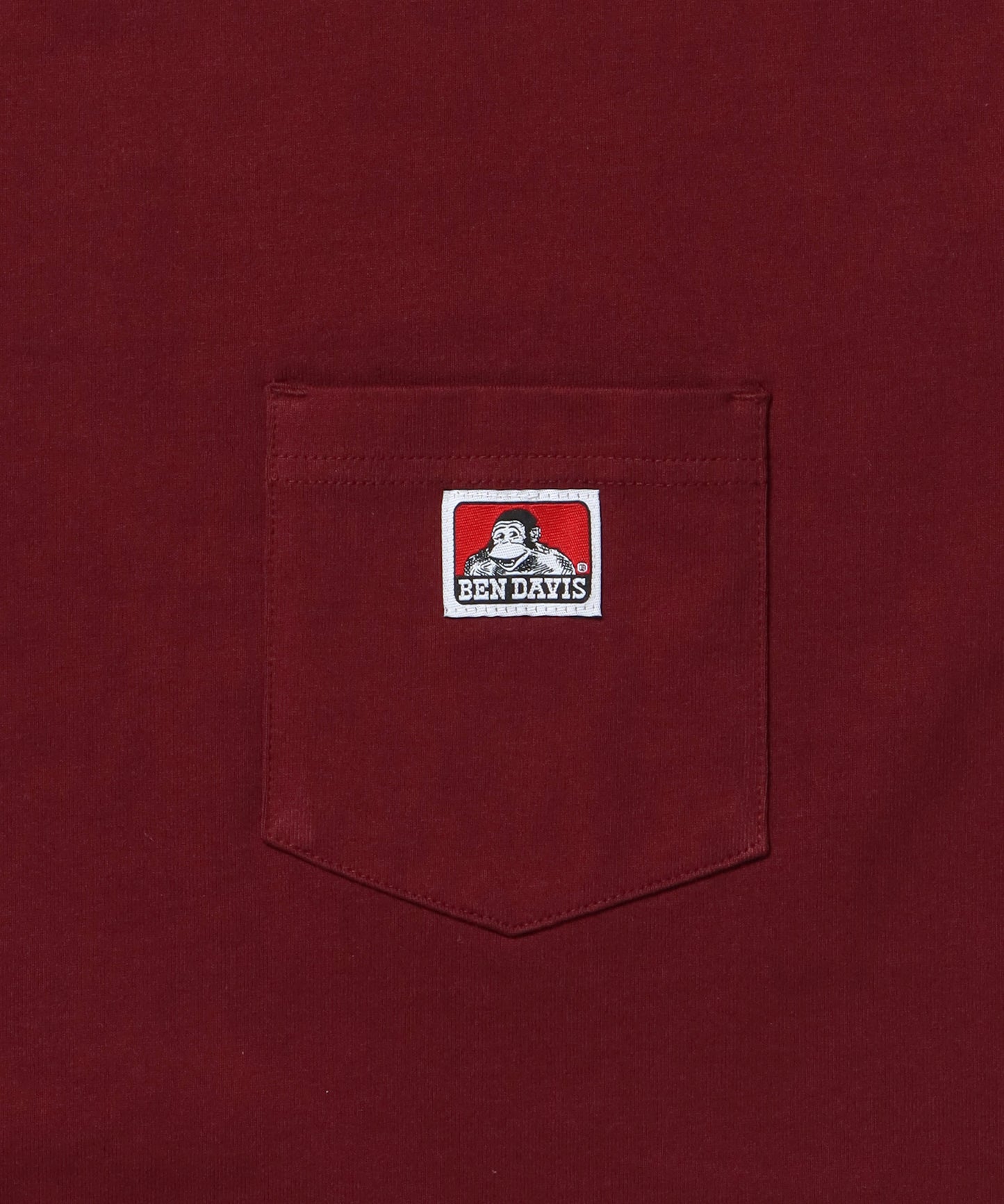 L/S POCKET TEE[REG] / ロンT 長袖 ワンポイント レギュラーサイズ ポケット ワイン