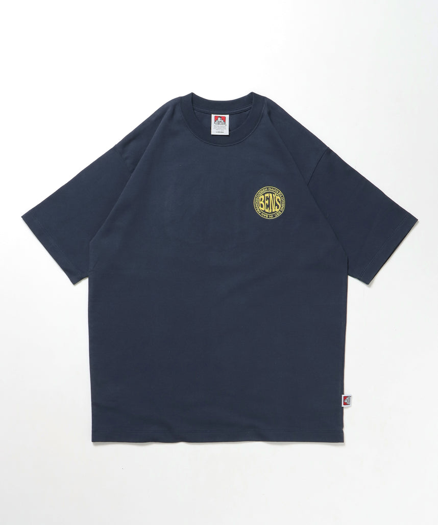 CIRCLE BEN‘S TEE / サークルロゴ Tシャツ 刺繍 半袖 シンプルロゴ ネイビー