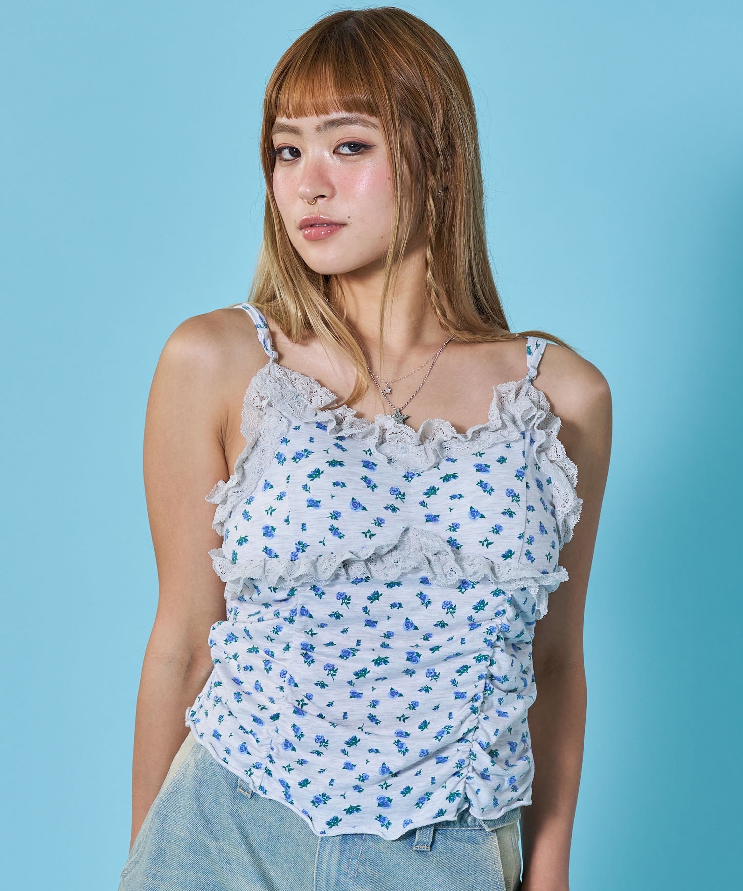 ≪予約商品≫※WEB限定 / レディースギャザーレースキャミ / sqnz