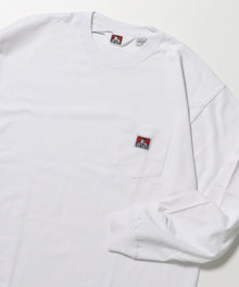 L/S POCKET TEE[REG] / ロンT 長袖 ワンポイント レギュラーサイズ ポケット ホワイト