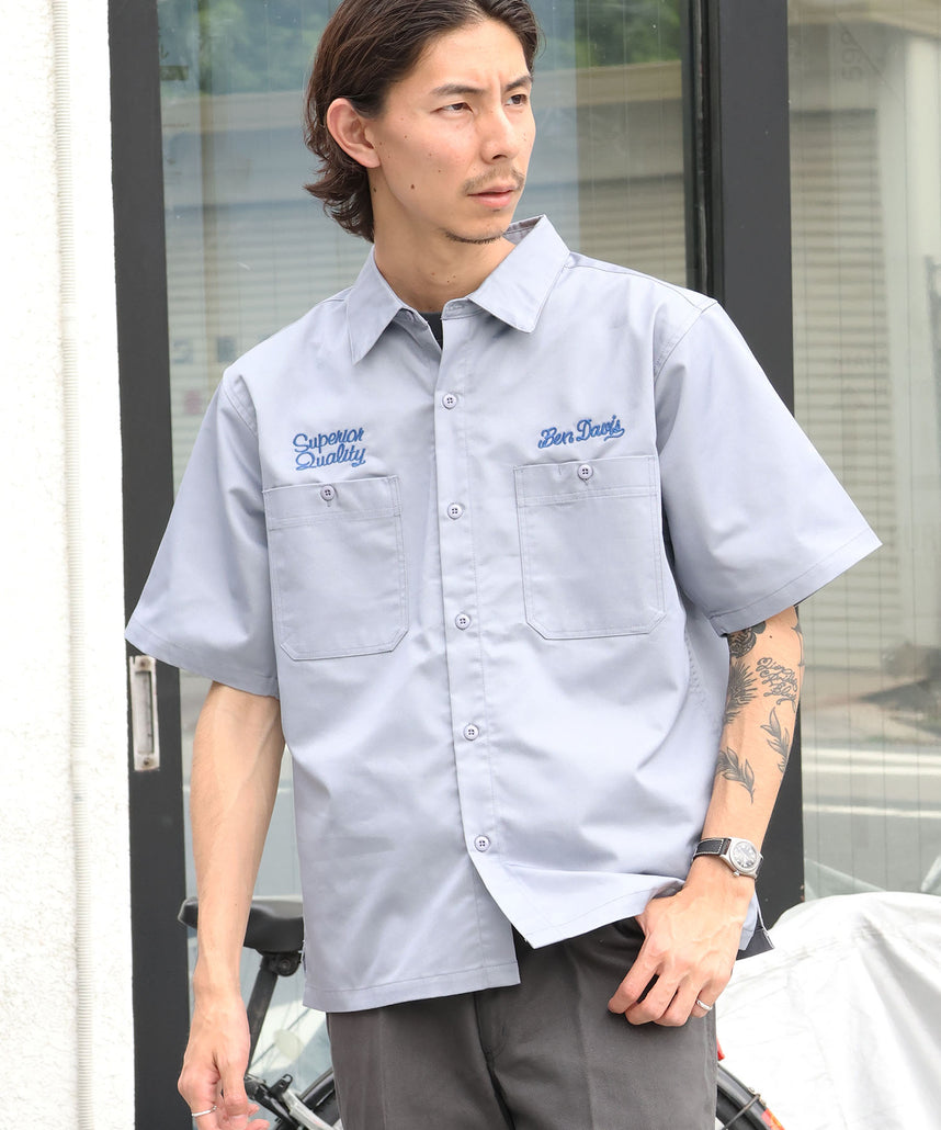 paymoneytomypainTシャツ BEN DAVIS（ベンデイビス）】RACER S/S WORK SHIRT / 半袖 シャツ
