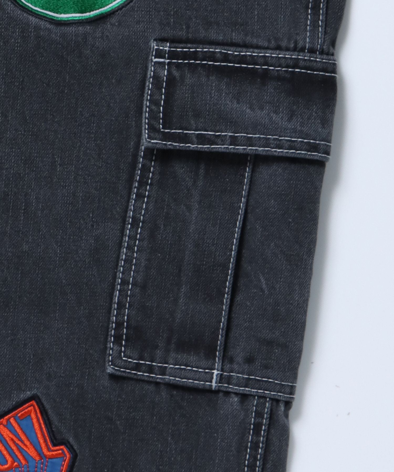 SEQUENZシークエンズ】WAPPEN LOOSE DENIM / ワッペン 刺繍 デニム