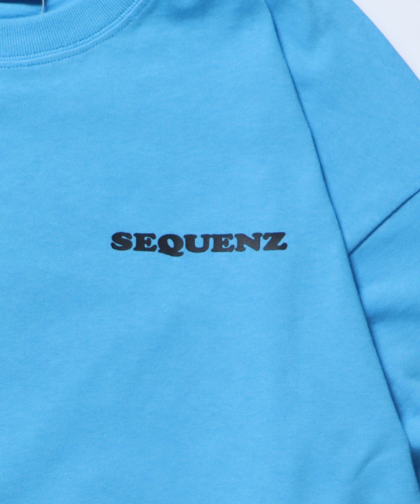 【SEQUENZ】 "EMOTIONAL"L/S TEE/ ８ボール プリント ロンT ビックサイズ 長袖 Tシャツ スカイブルー