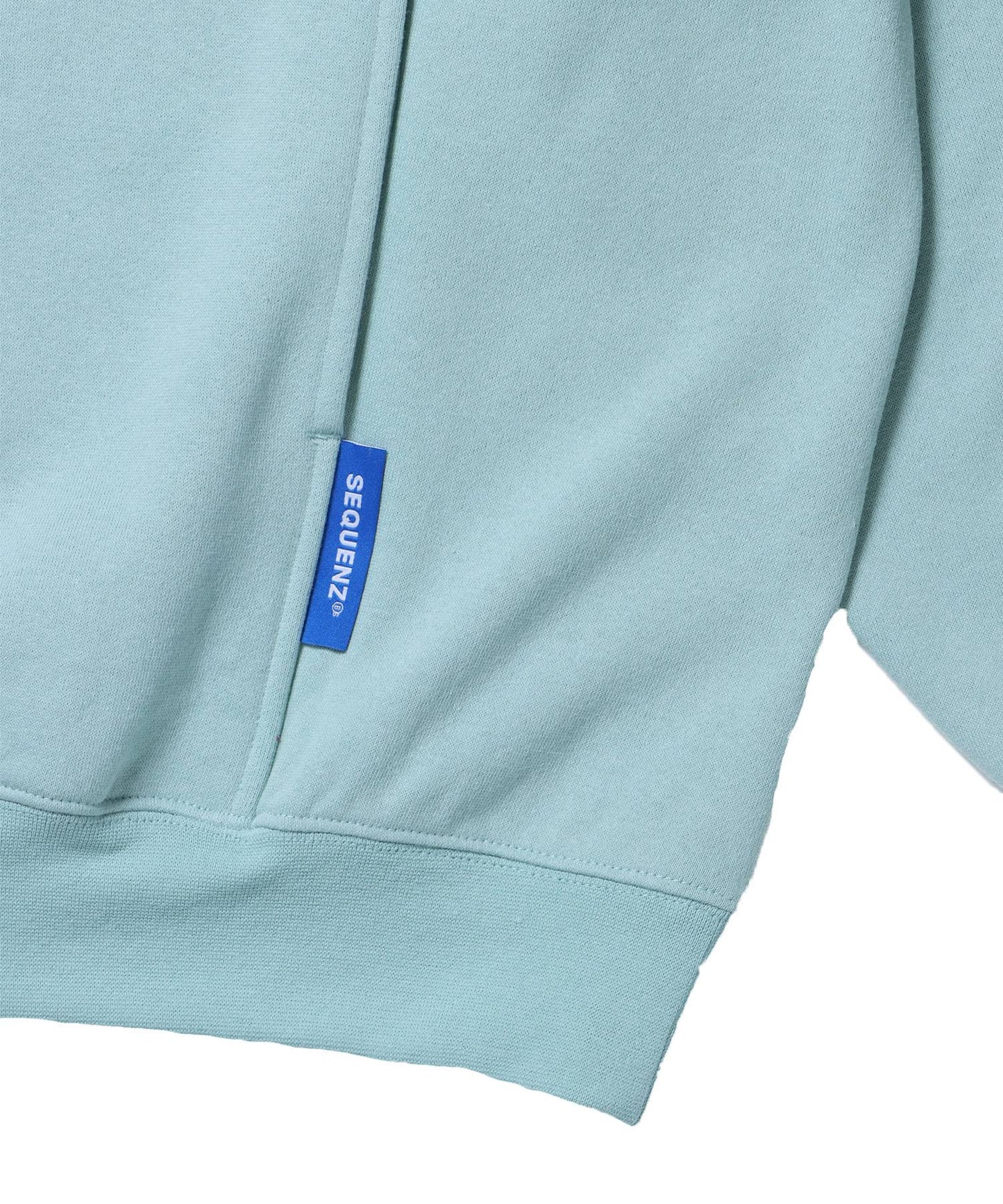 【SEQUENZ】 90's SPORTS HALF ZIP SWEAT / ロゴ 刺繍 ワッペン オーバーサイズ ハーフジップ スウェット ミント