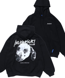 【SEQUENZ】 DALMATIAN PARKA / ダルメシアン バックロゴ オーバーサイズ パーカー ブラック
