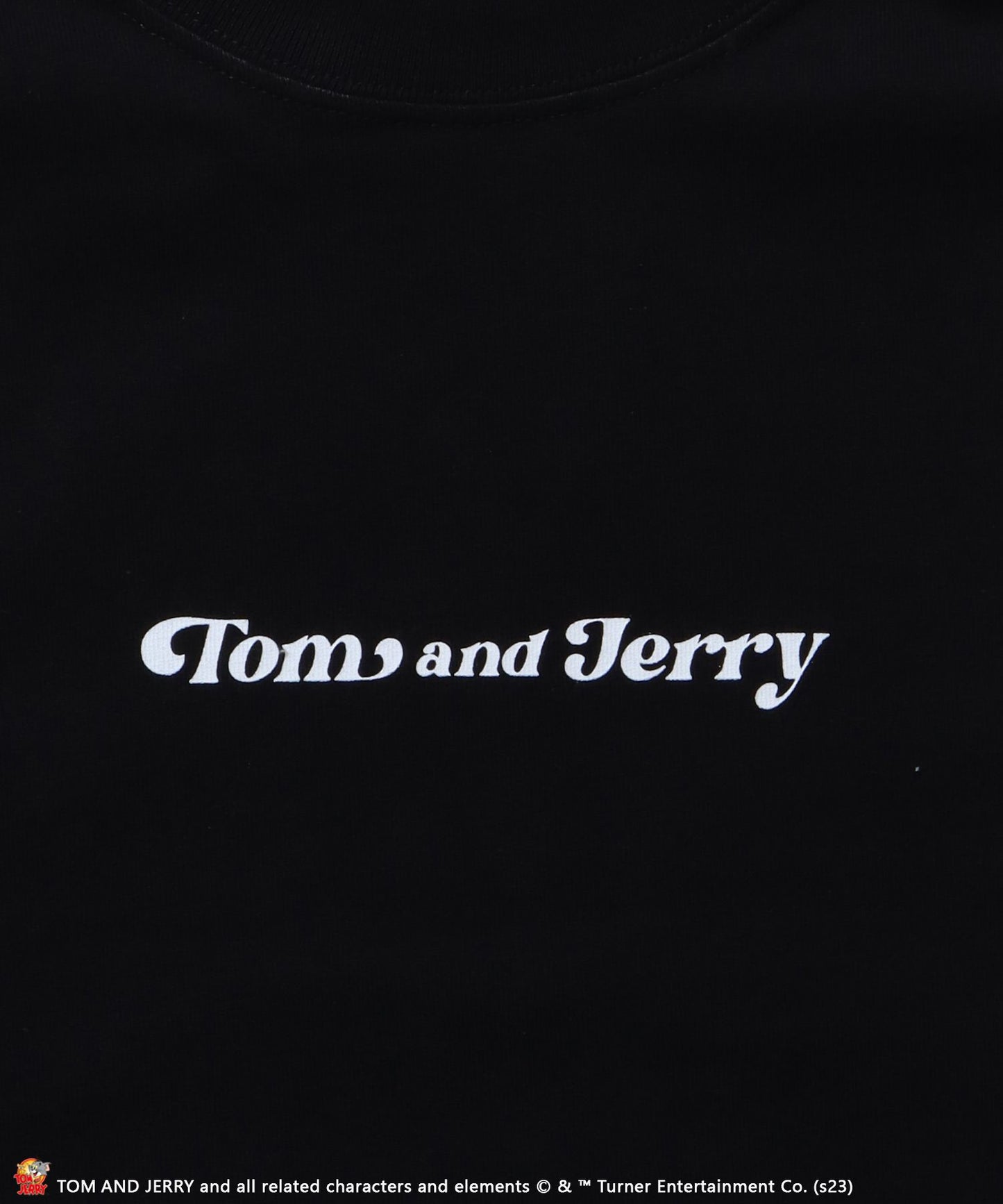 【SEQUENZ】 TOM and JERRY STAFF FAKE LAYERD L/S TEE / トムとジェリー ロンT ビックサイズ キャラクター 重ね着 バックプリント ブラック
