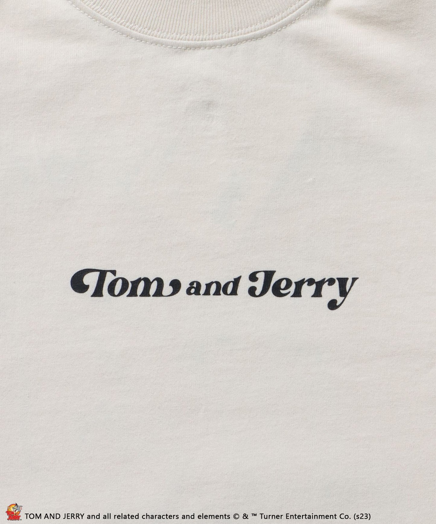 【SEQUENZ】 TOM and JERRY SK8ER L/S TEE / トムとジェリー ロンT ビックサイズ キャラクター バックプリント  アイボリー