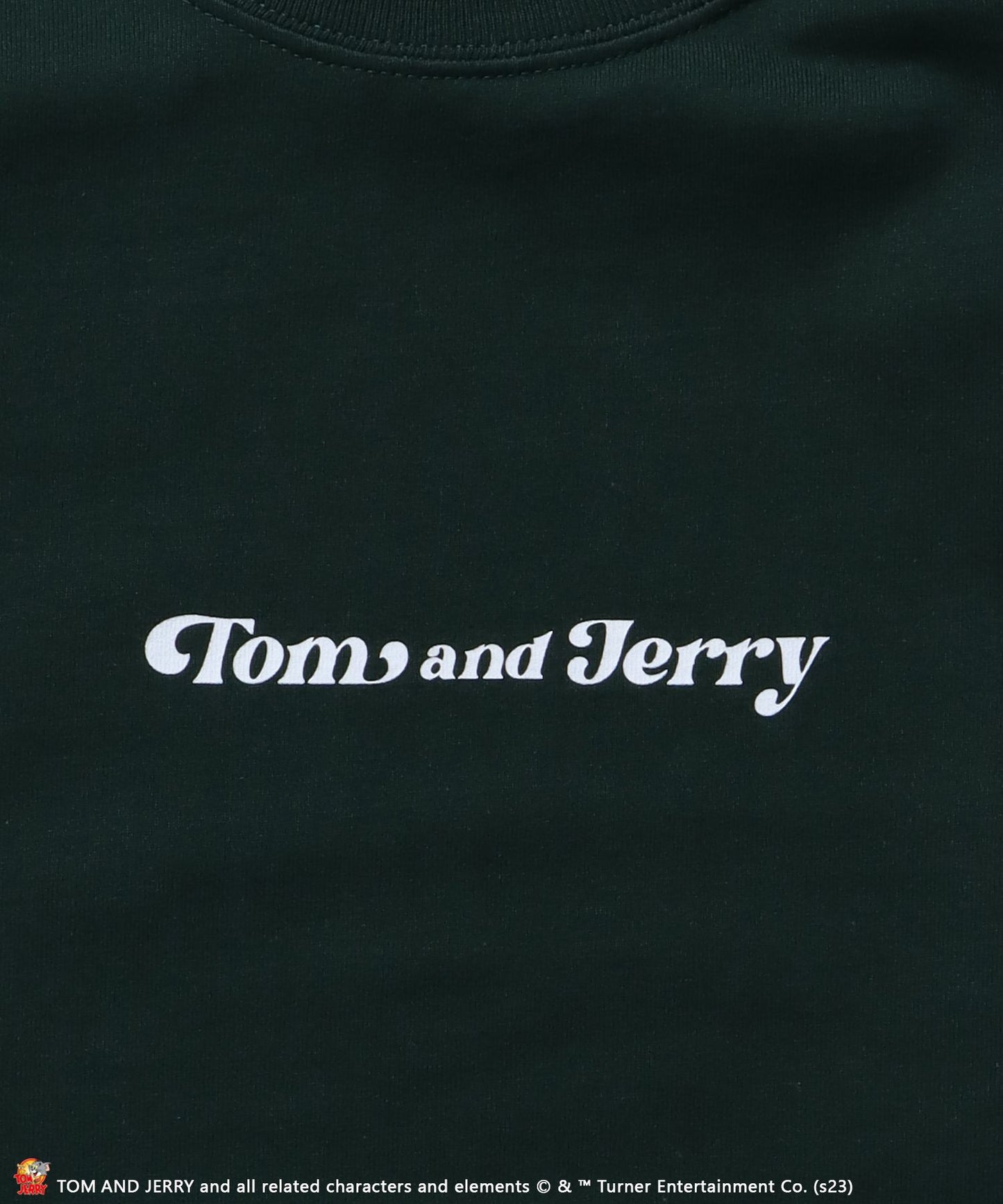 【SEQUENZ】 TOM and JERRY STAFF FAKE LAYERD L/S TEE / トムとジェリー ロンT ビックサイズ キャラクター 重ね着 ダークグリーン