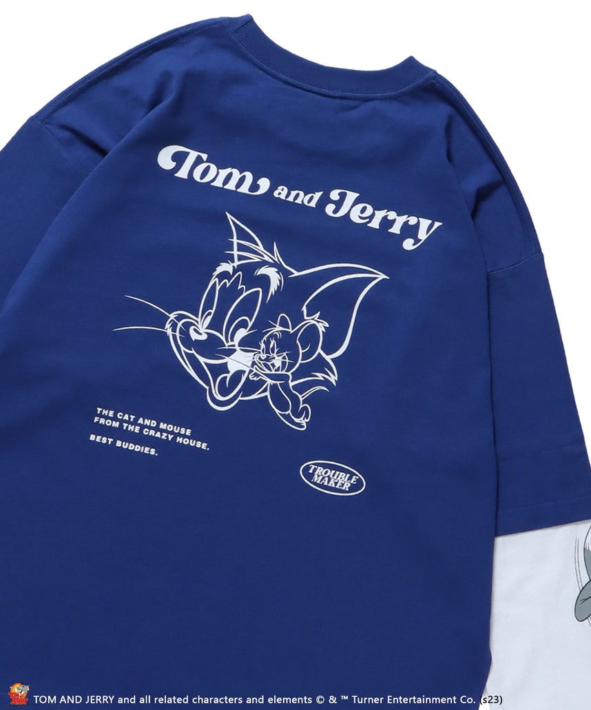 SEQUENZシークエンズ】TOM and JERRY STAFF FAKE LAYERD L/S TEE