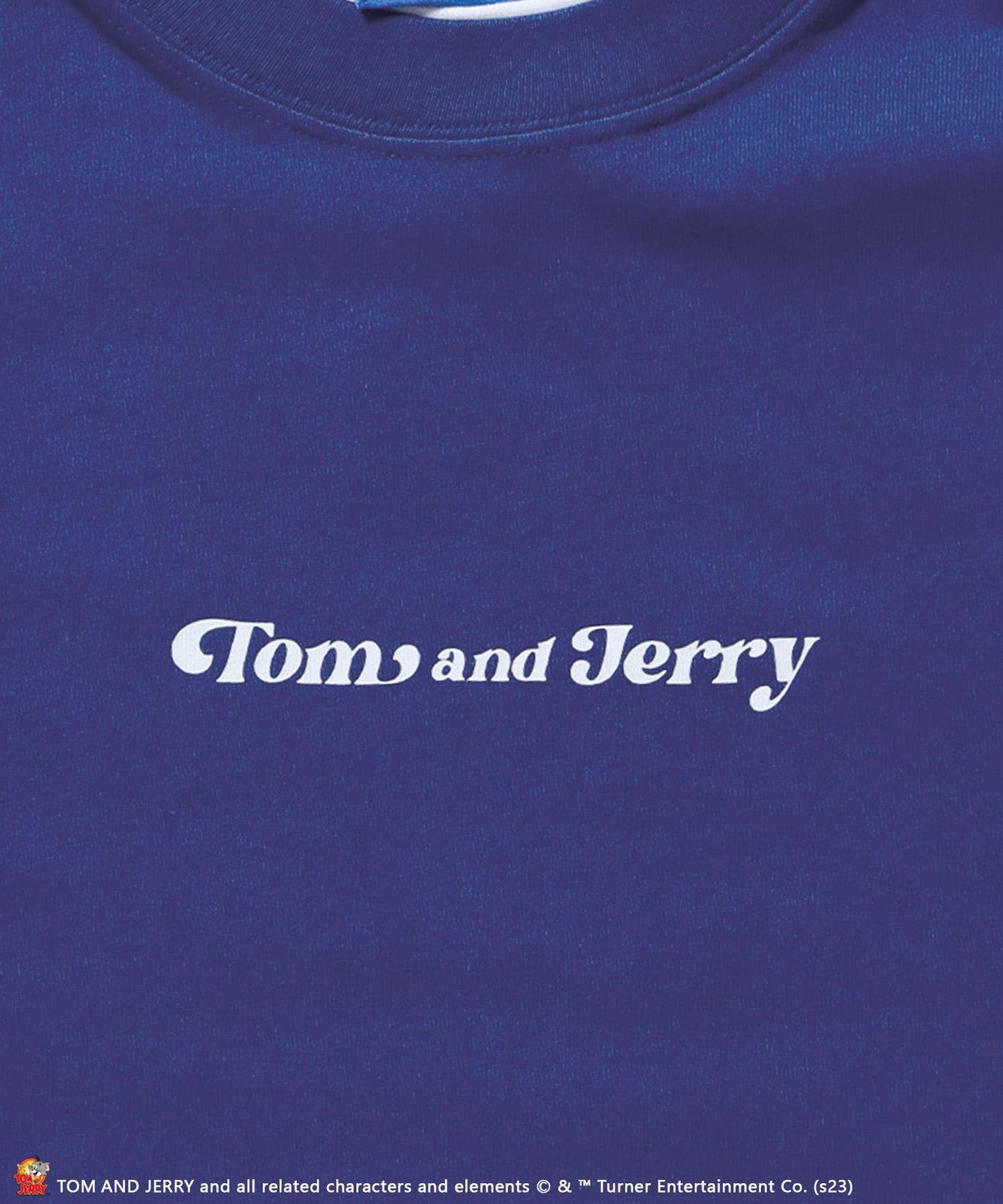 【SEQUENZ】 TOM and JERRY STAFF FAKE LAYERD L/S TEE / トムとジェリー ロンT ビックサイズ キャラクター 重ね着 ロイヤルブルー