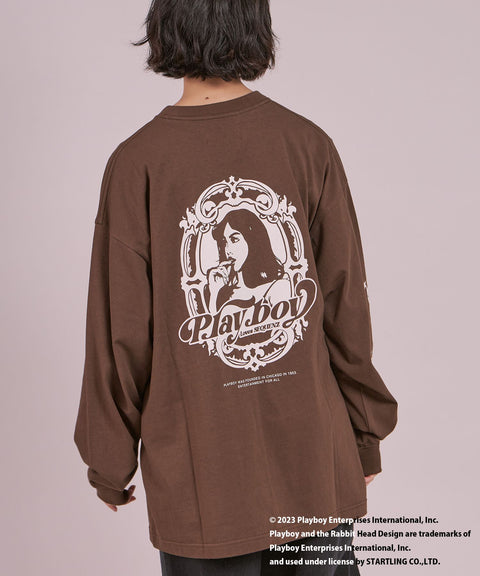 SEQUENZ】 PLAYBOY MIRROR GIRL L/S TEE / プレイボーイ ロンT