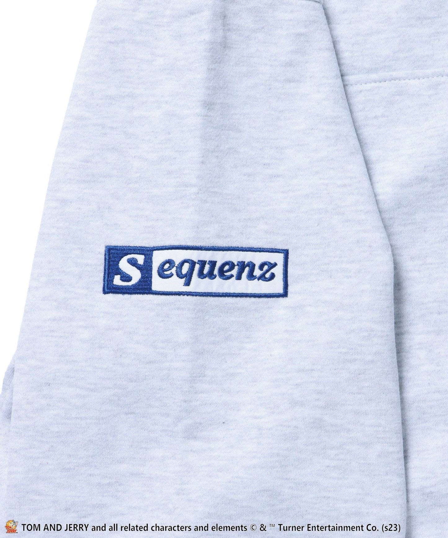 【SEQUENZ】TOM and JERRY WAPPEN HALFZIP SWEAT / トムとジェリー ストリート アメリカン ワッペン ハーフジップ ペアコーデ アイボリー