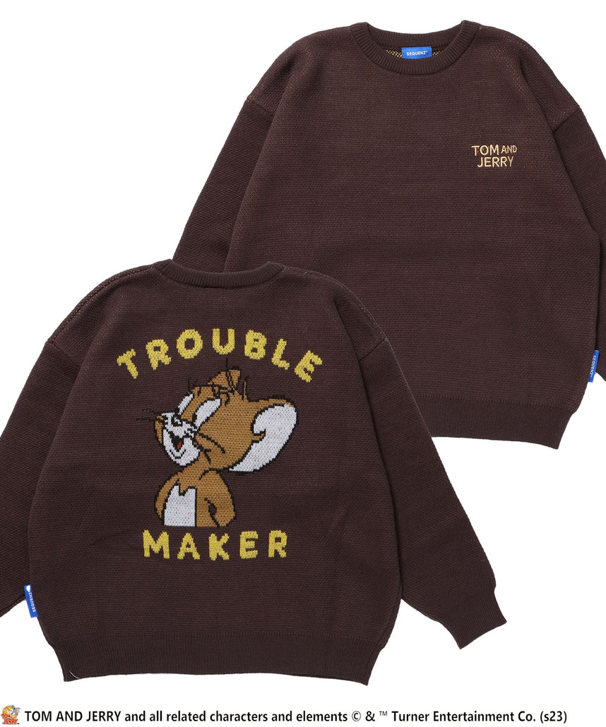 SEQUENZ】 TOM and JERRY TROUBLE MAKER KNIT / トムとジェリー