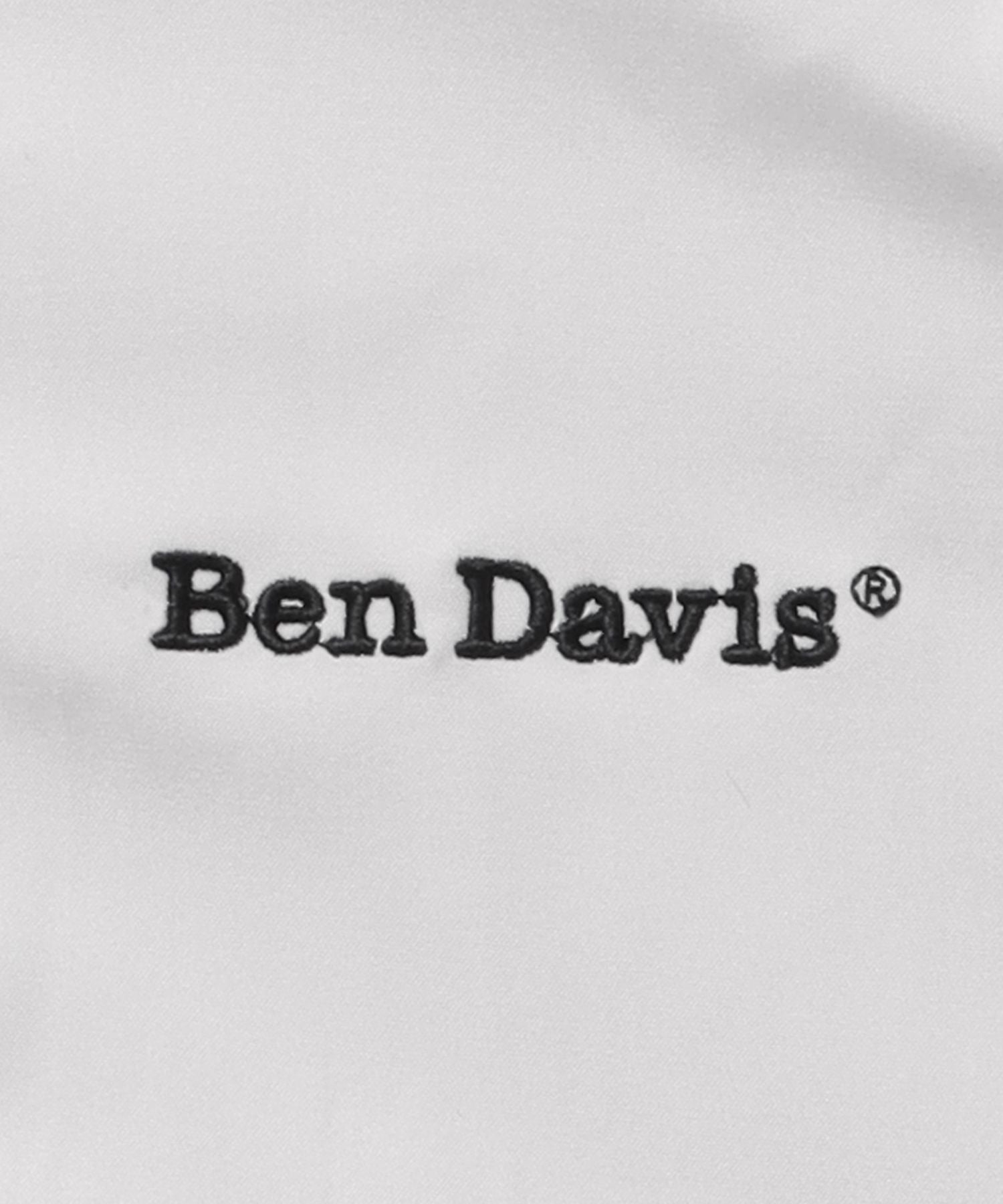 【BEN DAVIS(ベンデイビス)】 POLAR WORKERS JACKET / ワンポイント刺繍 フェイクダウン スタンドカラー 中綿ジャケット セーリングジャケット アイボリー