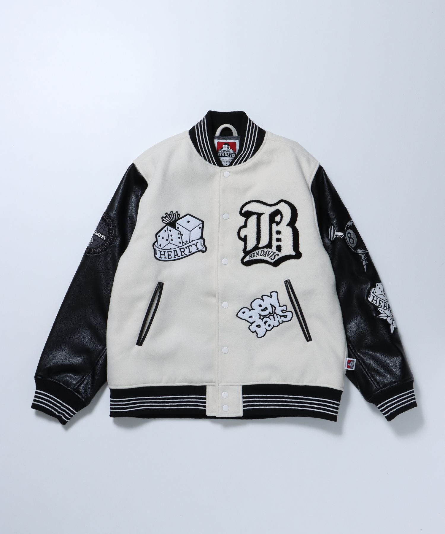 BEN DAVIS(ベンデイビス) BD STADIUM JACKET / レザー ワッペン 