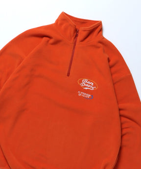 【BEN DAVIS(ベンデイビス)】 FLEECE HALF ZIP / ハーフジップ 刺繍 ロゴ ビッグ ブランドロゴ フリース オレンジ