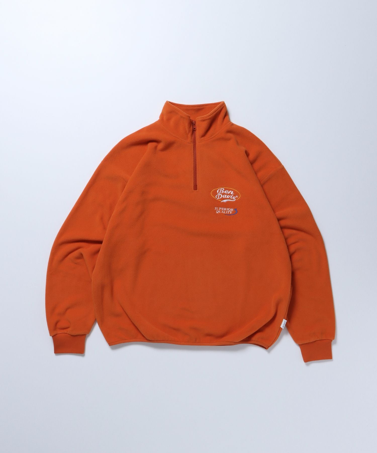 【ノーティカ】ハーフジップフリースジャケット 刺繍ロゴ オレンジ Lサイズ