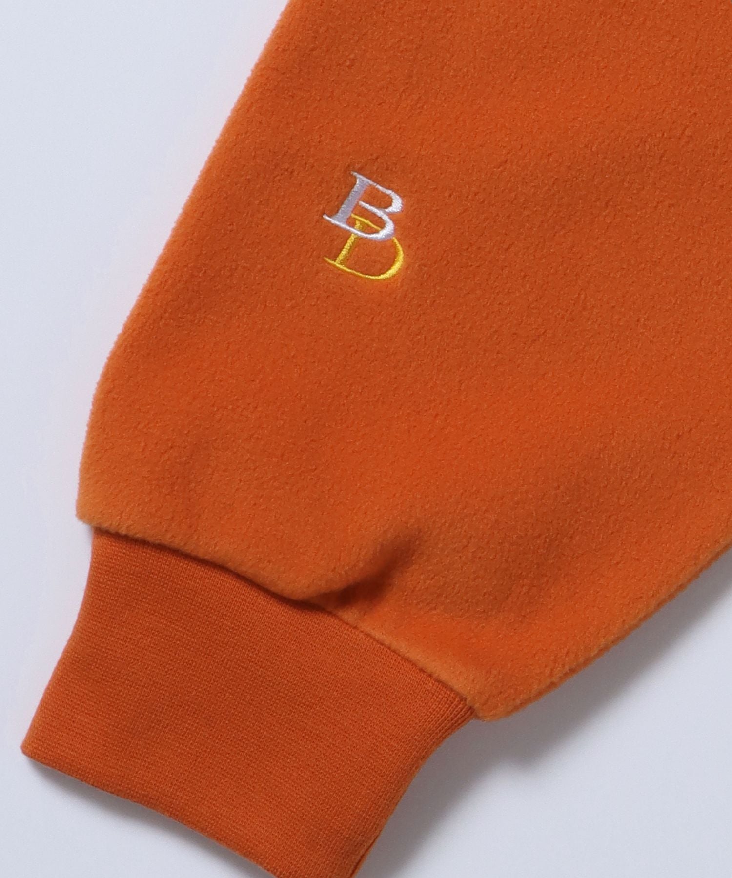 【BEN DAVIS(ベンデイビス)】 FLEECE HALF ZIP / ハーフジップ 刺繍 ロゴ ビッグ ブランドロゴ フリース オレンジ