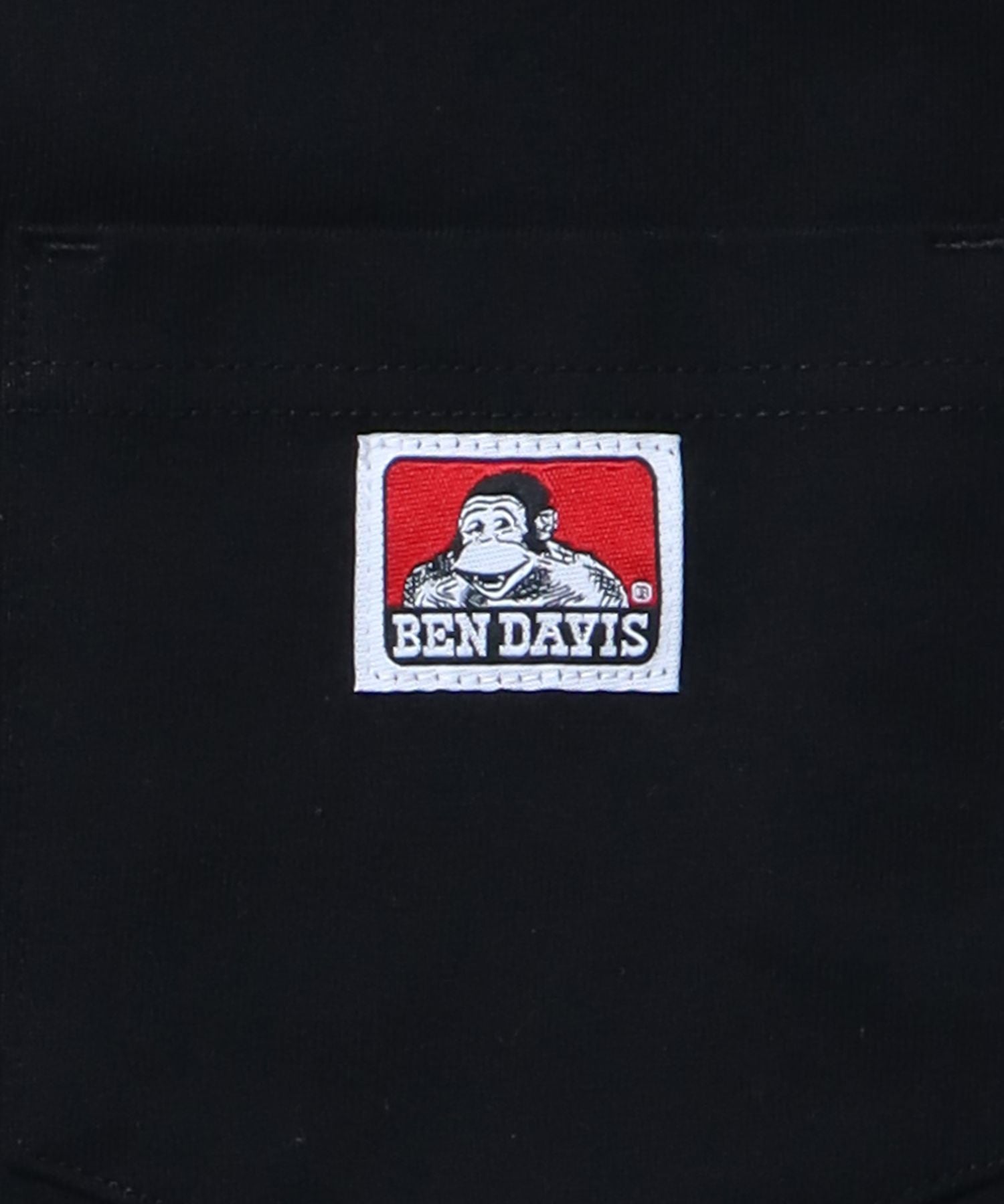 【BEN DAVIS(ベンデイビス)】LONG SLEEVE POCKET TEE(REGULAR) / ピスネーム ポケット ロンT ワンポイント 長袖 Tシャツ ブラック