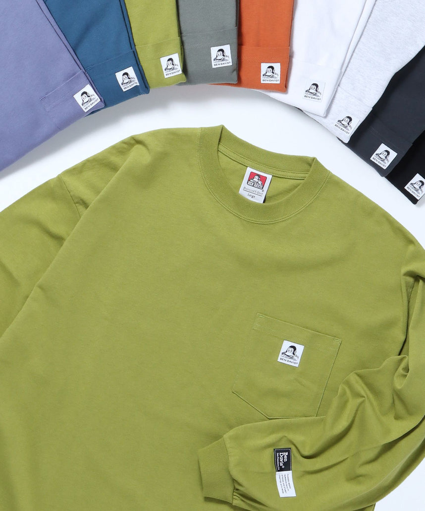 BEN DAVIS(ベンデイビス) NEW L/S POCKET TEE (WIDE) / ピスネーム