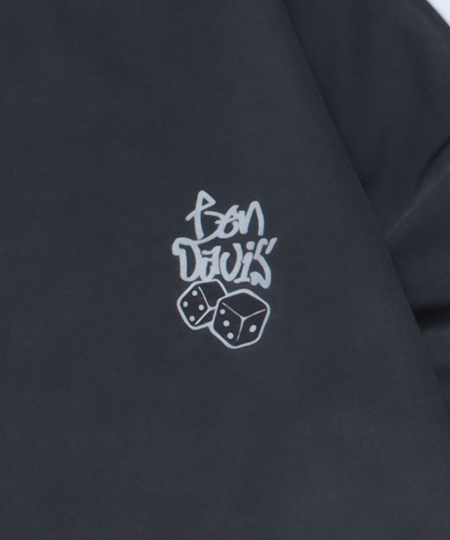 【BEN DAVIS(ベンデイビス)】 OVERDYE L/S TEE(WIDE) / 刺繍 ロゴ ピグメント バイオウォッシュ ヴィンテージ クルーネック ロンT ブラック