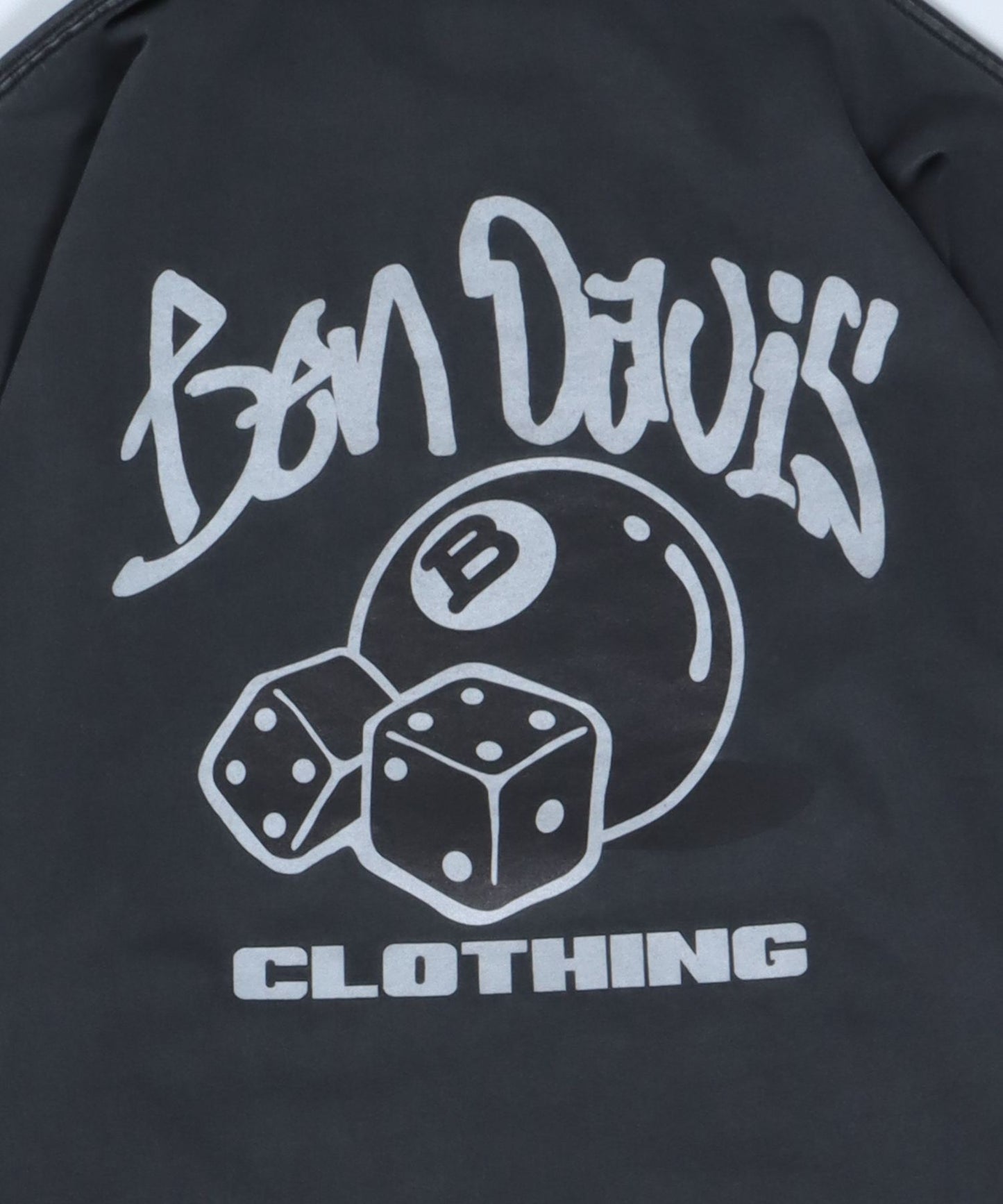 【BEN DAVIS(ベンデイビス)】 OVERDYE L/S TEE(WIDE) / 刺繍 ロゴ ピグメント バイオウォッシュ ヴィンテージ クルーネック ロンT ブラック
